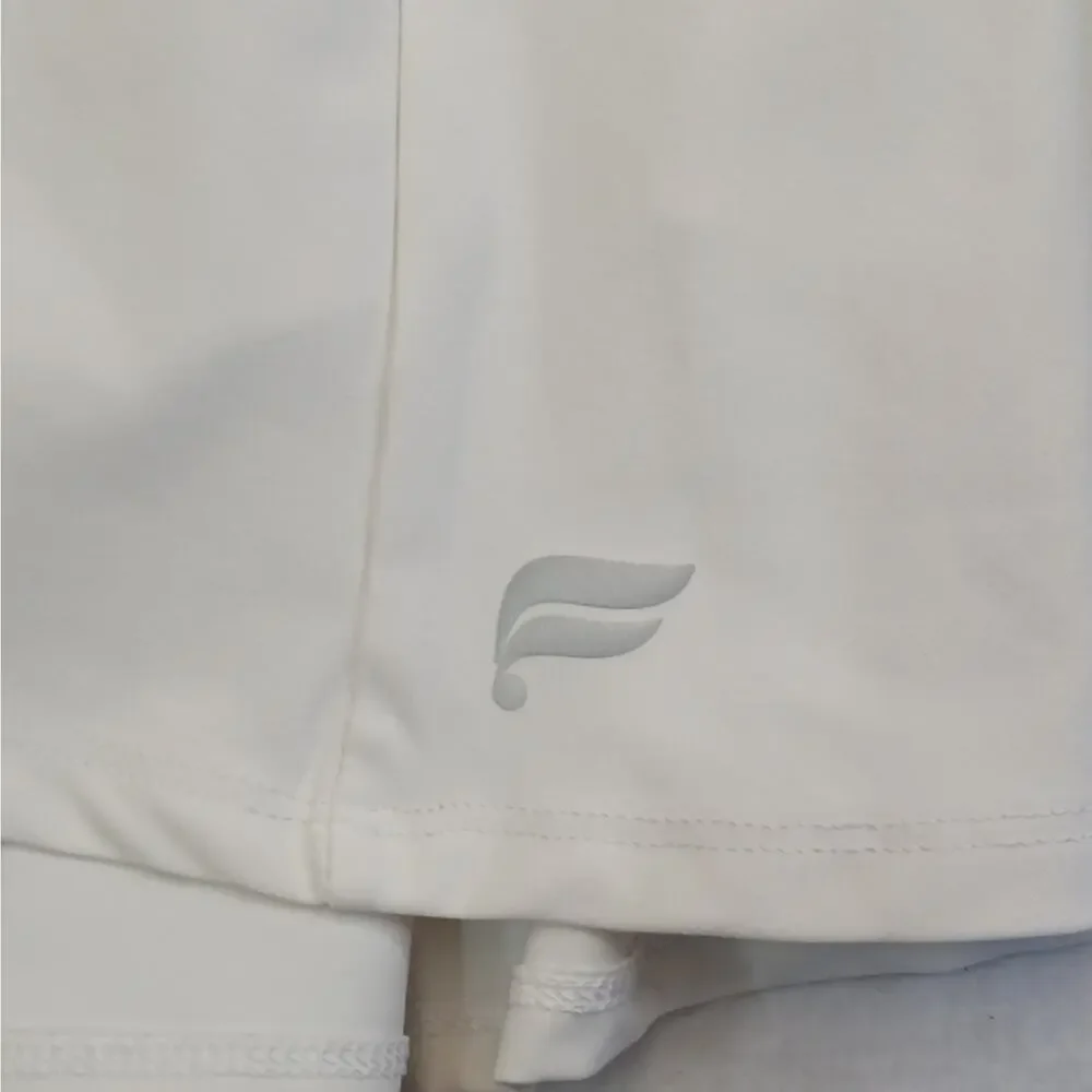 Fabletics White Athletic Tennis Skort High Waisted Flared Golf Skirt